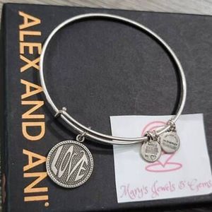 Alex and Ani love charm bracelet